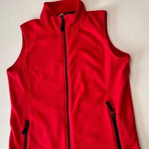 Red Soft-shell  vest Clique Men’s hiking outdoor XL full  zip